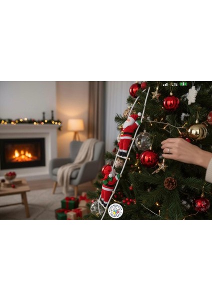 Kırmızı Noel Baba Süsü, 2'li Yılbaşı Dekoratif Figür Seti fiyatları