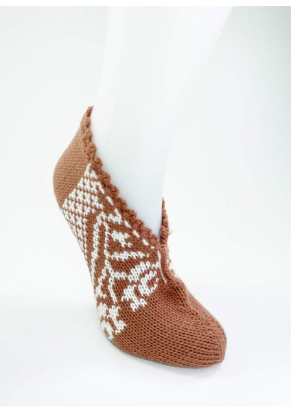 2 Çift El Örgüsü Kışlık Şık Kadın Yün Patik Set 9 modelleri