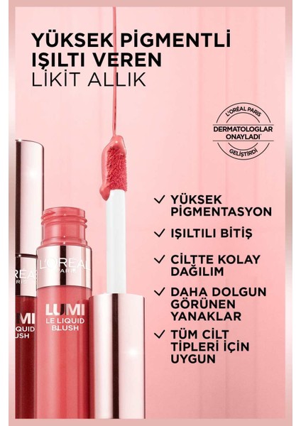lumi Blush Likit Allık - 635 Glowy Worth It Medium & Hediyeli Sünger ve Sünger Kabı indirimleri
