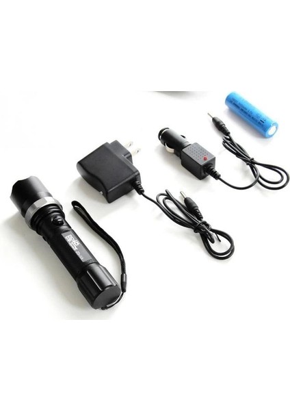 Polis El Feneri: Zoomlu + Sellektörlü + Şarjlı El Feneri (500 Metre) (5148)