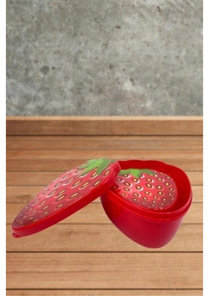 2'li Iç Içe Geçebilen Çilek Model Saklama ve Beslenme Kabı Seti (550 ml + 250 Ml) indirimleri