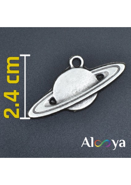 Gezegen - Büyülü Satürn Gümüş Kaplama Düz Zincir Kolye indirimleri