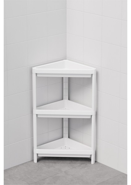 Üçgen 3 Katlı Köşe Rafı, Şık ve Pratik Düzenleyici, Banyo ve Alanlar Için Ideal fiyatları