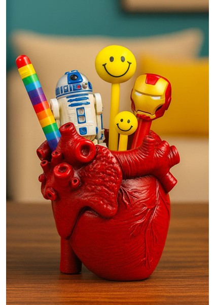 Anatomik Kalp Kalemlik Dekoratif Biblo fiyatları