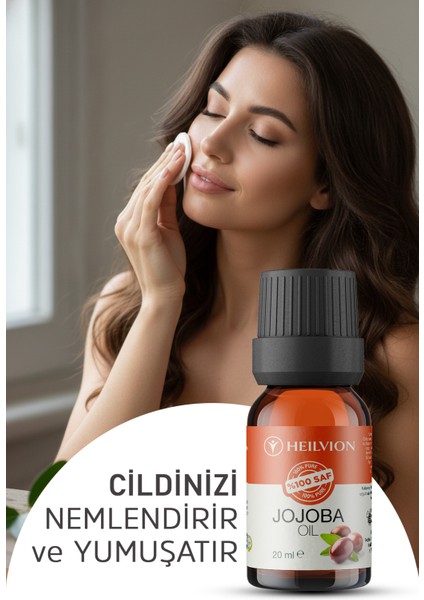 %100 Saf ve Doğal Soğuk Sıkım JOJOBA Yağı 20 ml Cilt Bakımı & Ferah Nefes & Aromaterapi fiyatları