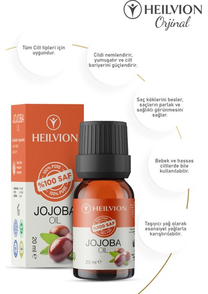 %100 Saf ve Doğal Soğuk Sıkım JOJOBA Yağı 20 ml Cilt Bakımı & Ferah Nefes & Aromaterapi modelleri