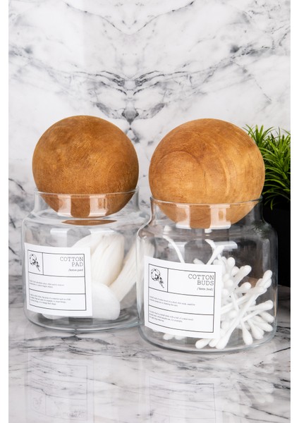 Turuncu 2'li 500ML Cam Kavanoz, Kapaklı, Banyo ve Makyaj Düzenleyici Set modelleri