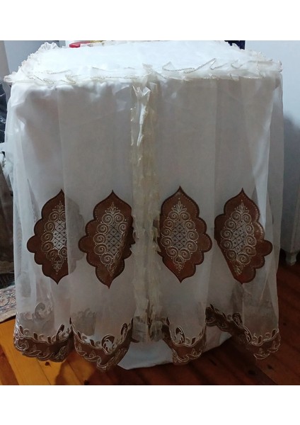 Ekru Çamaşır Makinesi Örtüsü, Şık ve Koruyucu Tasarım, Kolay Kullanım, Dayanıklı Malzeme