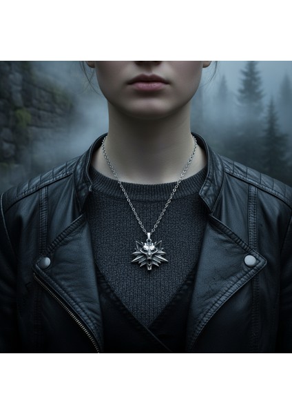 Asi Witcher 3 Gümüş Kaplama Düz Zincir Kolye fırsatları