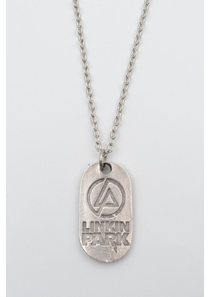 Linkin Park Gümüş Kaplama Düz Zincir Kolye