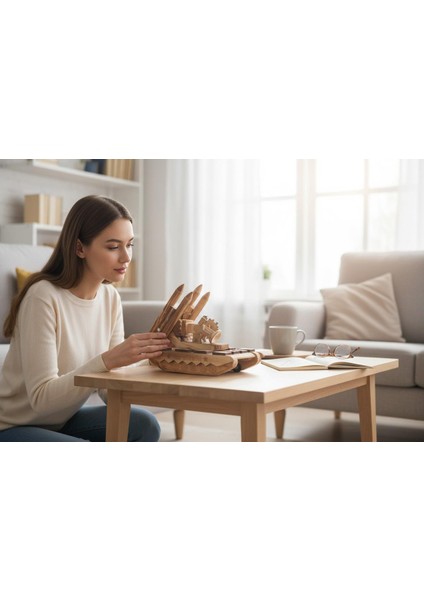 El Yapımı Doğal Ahşap Tank Oyuncak – Askeri Araç Maketi Dekoratif Koleksiyon Çocuk Hediyesi modelleri