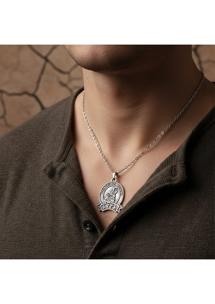 Tengri Biz Menen Göktürkçe Gümüş Kaplama Kolye Ucu fiyatları