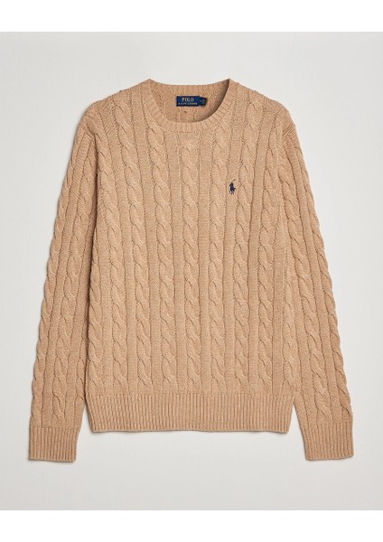 Erkek Örgü Dokulu Kahverengi Triko Kazak modelleri