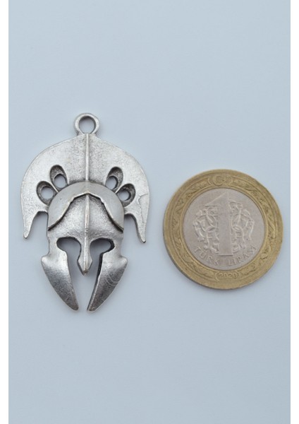 Gladyatör Miğfer Gümüş Kaplama Kolye Ucu fırsatları