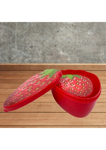 2'li Iç Içe Geçebilen Çilek Model Saklama ve Beslenme Kabı Seti (550 ml + 250 Ml) (5256) fiyatları