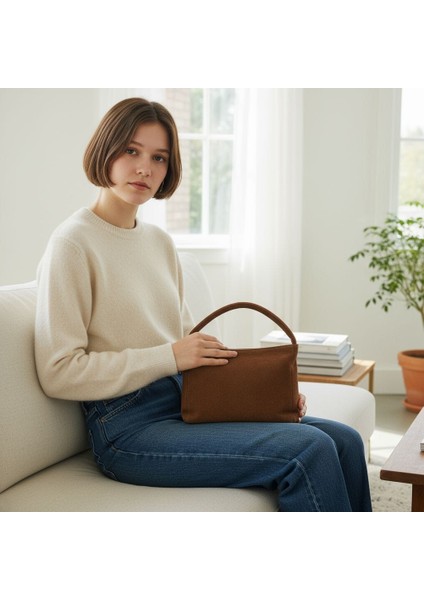 Kadın Hobo Çanta - Yumuşak Süet Dokulu, Günlük ve Zarif Model fırsatları