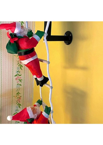 70 cm Kırmızı Tırmanan Noel Baba Süsleri, Çam Ağacı Vitrin Dekoru, 2'li Set indirimleri