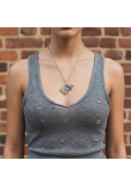 Game Of Thrones Kurt Gümüş Kaplama Kolye Ucu modelleri