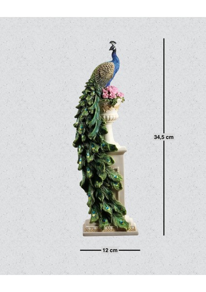 Roma Sütun Vazosu Üzerinde Tavus Kuşu Biblosu – Veronese Design fiyatları