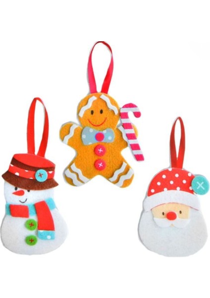 Renkli Keçe Figür Seti – 3 Adet, Yılbaşı El Sanatları ve Dekorasyonu