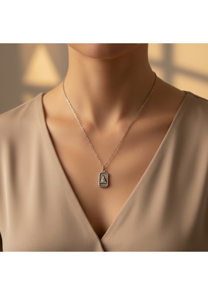 Minimal Göz Gümüş Kaplama Düz Zincir Kolye fiyatları