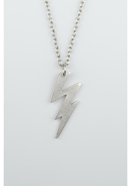 Şimşek - The Flash Gümüş Kaplama Düz Zincir Kolye