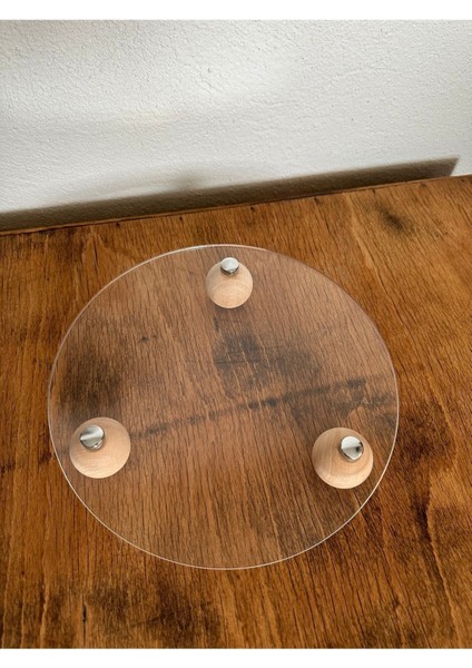 Şeffaf Ahşap Top Ayaklı Organizer, Düzenleyici ve Pleksi Stant, Şık ve Pratik Tasarım fırsatları