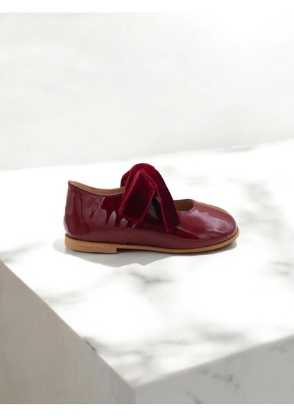 Ipobomi - Flare Burgundy Rugan Çocuk Ayakkabı Kırmızı - 20 fiyatları