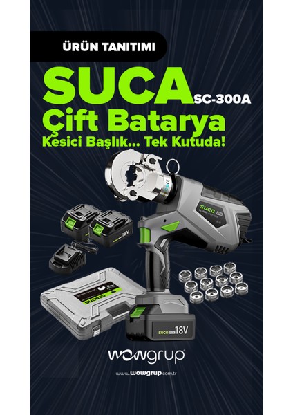 SC-300A 16-300 Mm2 Hidrolik Şarjlı Sıkma ve Kesme Makinesi