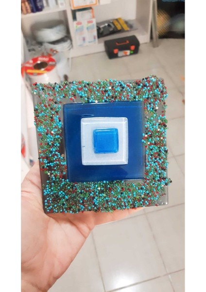 Şeffaf Banyo Cam Gider Kapağı 12X12 Cm, Tekli