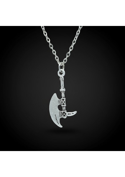 Balta Gümüş Kaplama Düz Zincir Kolye