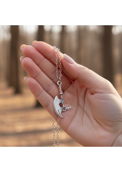 Balta Gümüş Kaplama Düz Zincir Kolye fırsatları
