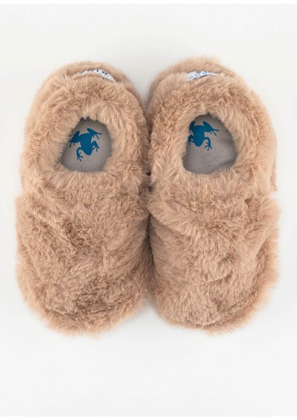 - Furry Furry Bej Kürk Barefoot Patik Beige Fur - 28