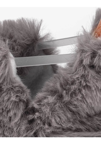 - Furry Furry Gri Kürk Barefoot Patik Gray Fur - 29 indirimleri