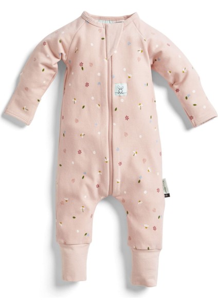 1.0 Tog Organik Pamuklu Patikli Pijama Tulum - Daisies Daisies - 3 Yaş