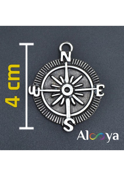 Pusula Gümüş Kaplama Düz Zincir Kolye indirimleri