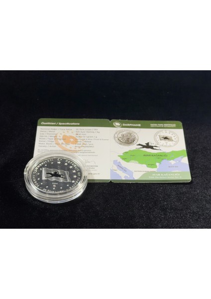 Avar Kağanlığı – Türk Devletleri Serisi No:6 Gümüş Sikke Hatıra Para (925 Ayar, Proof / Mineli)