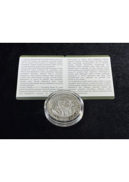 Avar Kağanlığı – Türk Devletleri Serisi No:6 Gümüş Sikke Hatıra Para (925 Ayar, Proof / Mineli)