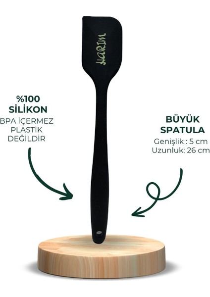 Yanmaz, Yapışmaz ve Çevre Dostu | Premıum Silikon Spatula & Kaşık Seti