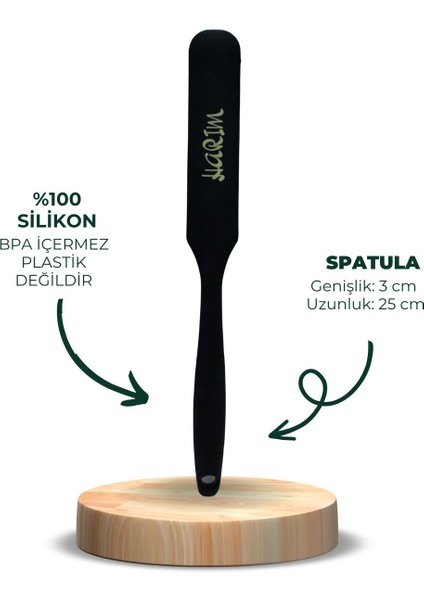 Yanmaz, Yapışmaz ve Çevre Dostu | Premıum Silikon Spatula & Kaşık Seti