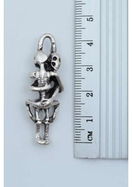 Sarılan İskelet Gümüş Kaplama Düz Zincir Kolye modelleri