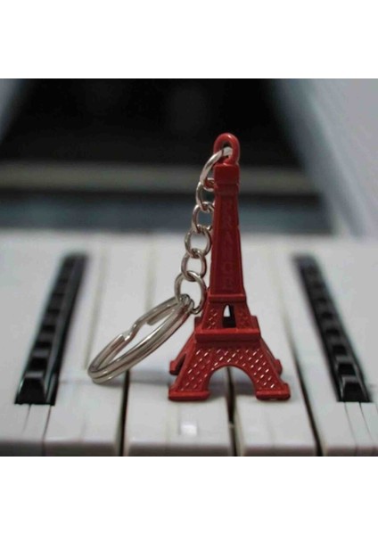 Eyfel Kulesi Kırmızı Anahtarlık