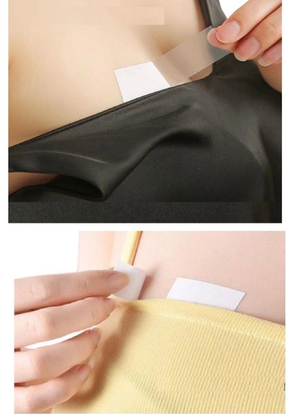 72 Adet Çift Taraflı Transparan Dekolte Kapatıcı Yapışkan Paça Boyu Düzeltici -Askılı Elbise Bandı fiyatları