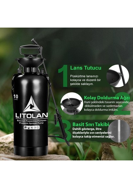 10 Litre Basınçlı Püskürtme El Pompası, Ilaçlama, Temizleme, Sulama fiyatları