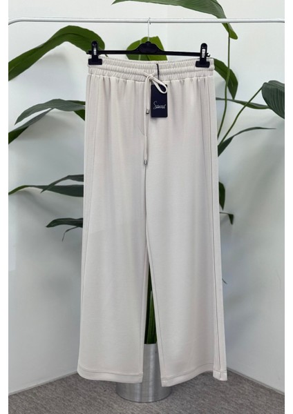 5581 Berlin Yanı Nervürlü Geniş Paça Pantolon