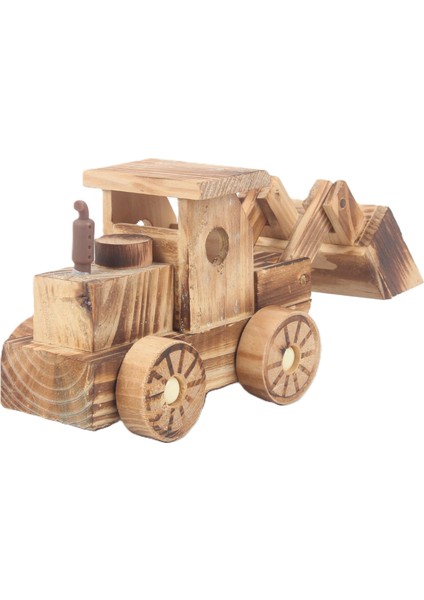 El Yapımı Doğal Ahşap Kepçe Oyuncak Inşaat Iş Makinesi Maket Model Araç Çocuklara Özel Hediye Araç indirimleri