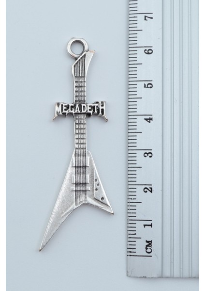 Megadeth Elektro Gitar Gümüş Kaplama Düz Zincir Kolye modelleri