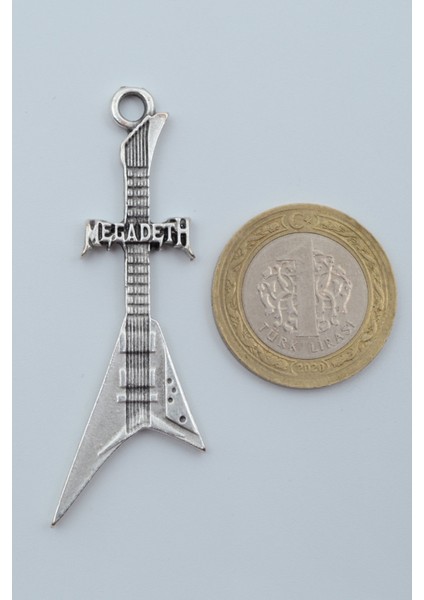 Megadeth Elektro Gitar Gümüş Kaplama Düz Zincir Kolye fırsatları