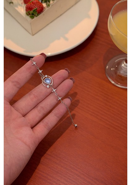 Galaksi Mavi Taşlı Yıldız Detaylı Pinterest Kadın Bileklik modelleri