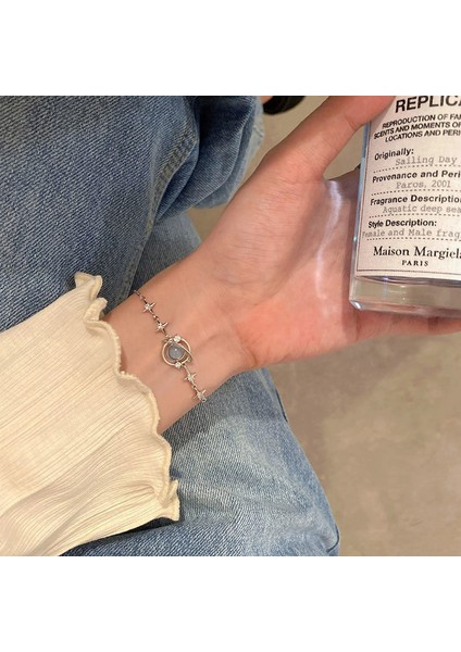 Galaksi Mavi Taşlı Yıldız Detaylı Pinterest Kadın Bileklik fırsatları